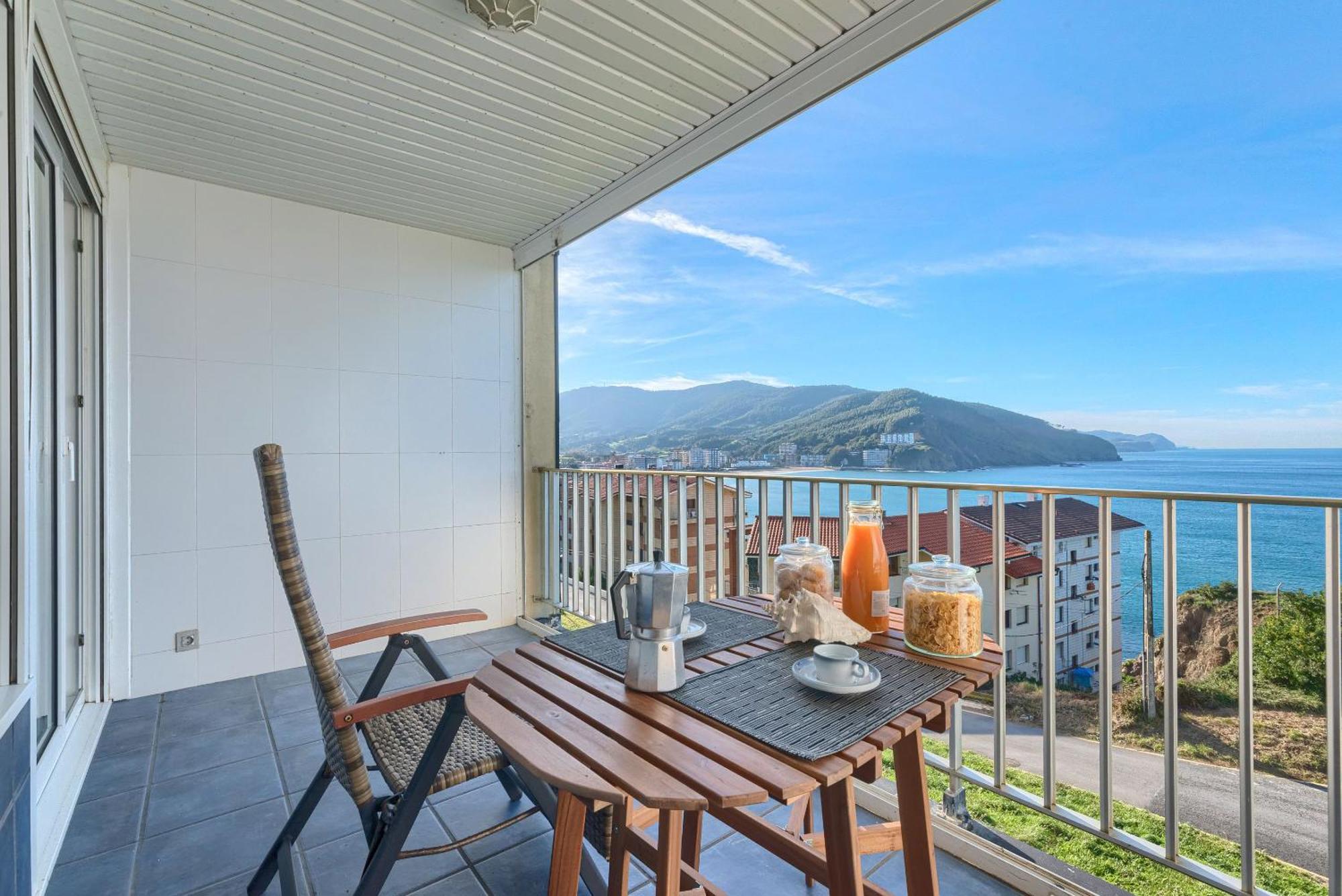 Apartamento Vistas 180º al mar/puesta de sol/Free Wifi-parking Bakio Exterior foto